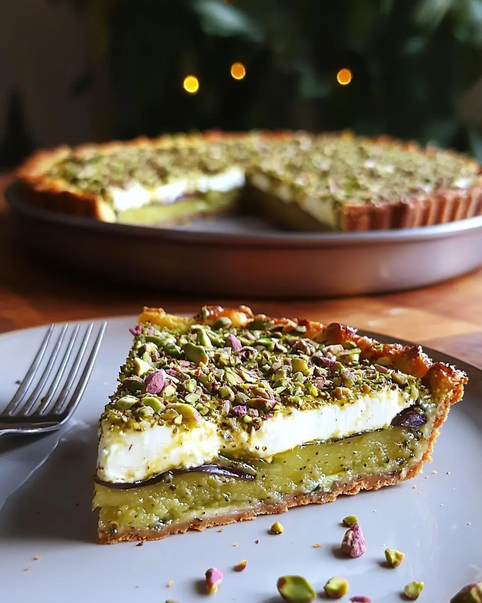 Tarte Fine d’Aubergine, Mozzarella et Pistaches