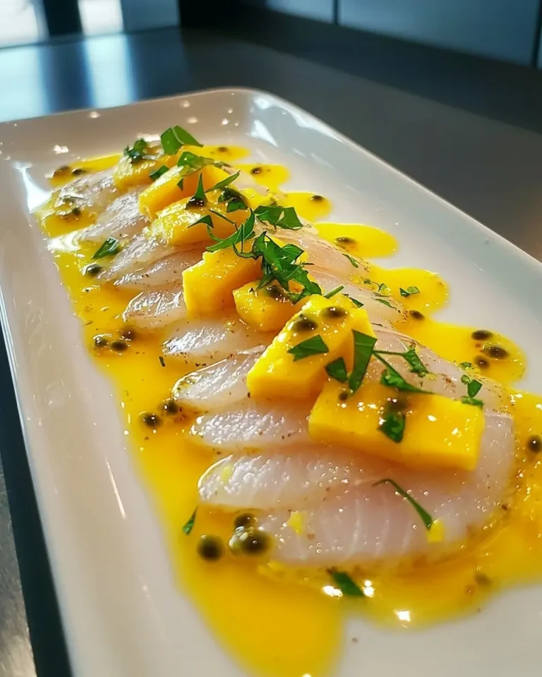 Carpaccio de Daurade à la Mangue
