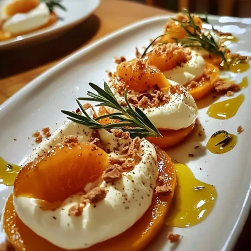 Carpaccio de Kaki Burrata Spéculoos 5 Carpaccio de Kaki
