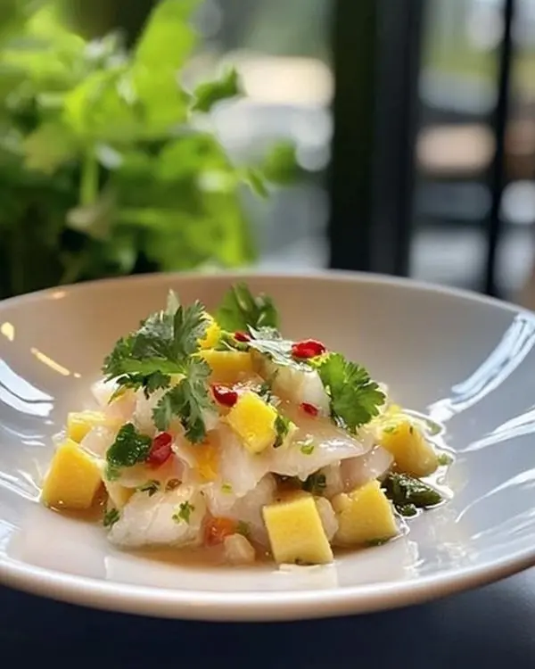 Ceviche de Daurade à la Mangue & Lait de Coco 4 Ceviche de Daurade à la Mangue & Lait de Coco