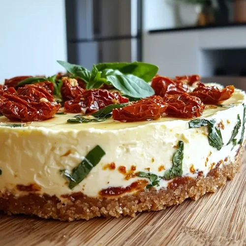 Cheesecake Salé sans Cuisson aux Tomates Confites 5 Cheesecake Salé sans Cuisson aux Tomates Confites
