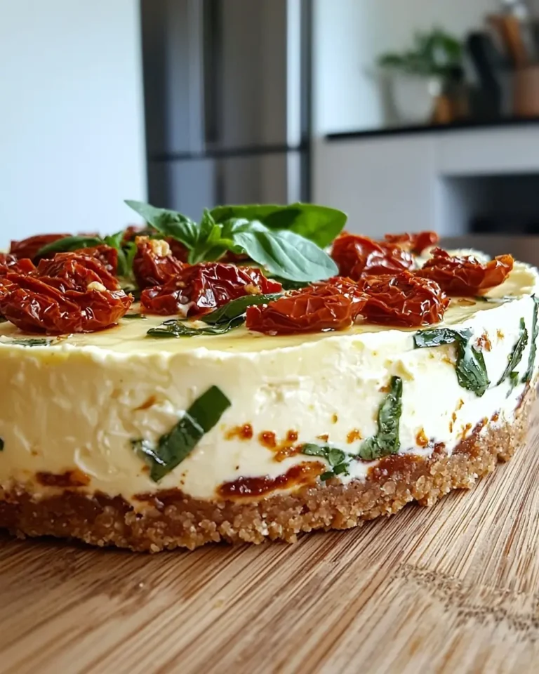 Cheesecake Salé sans Cuisson aux Tomates Confites