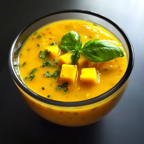 Gaspacho de Poivron Jaune et Mangue Exotique 5 Gaspacho de Poivron Jaune et Mangue