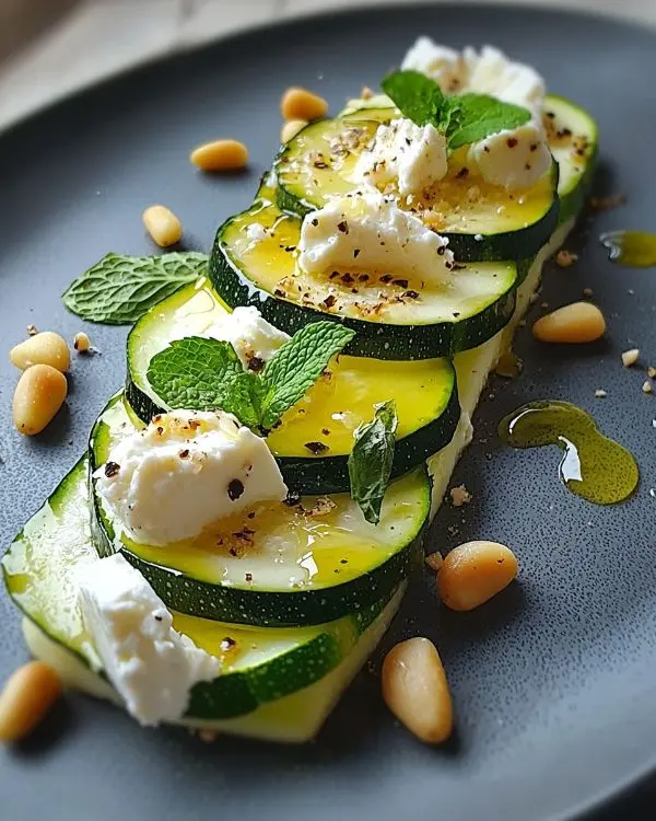 Carpaccio de Courgette Irrésistible 3 Recette Carpaccio de Courgette