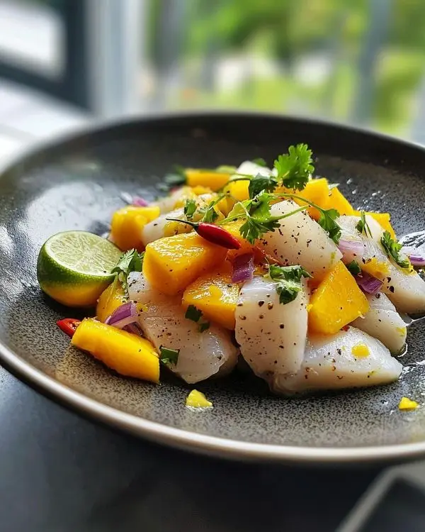 Ceviche de Daurade à la Mangue & Lait de Coco 3 Recette Ceviche de Daurade à la Mangue