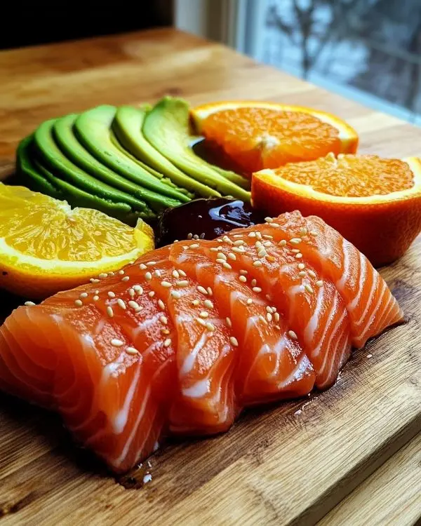 Tataki de Saumon Laqué à l'Érable 2 Recette Tataki de Saumon Laqué à l'Érable, Salade d'Agrumes et Avocat