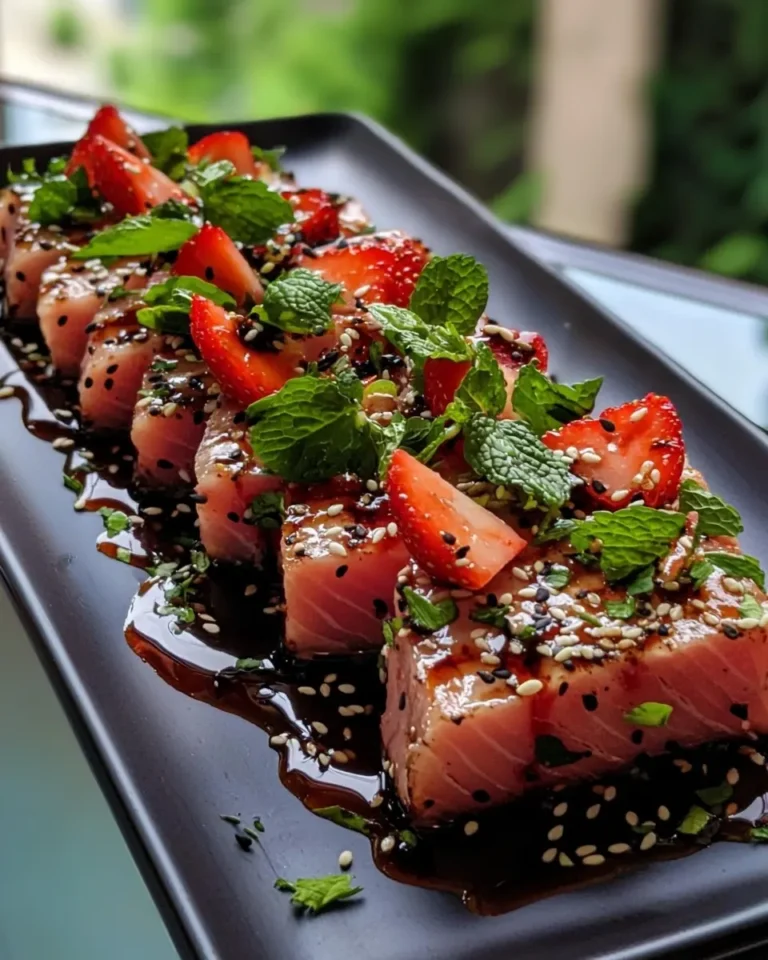 Tataki de Thon aux Fraises