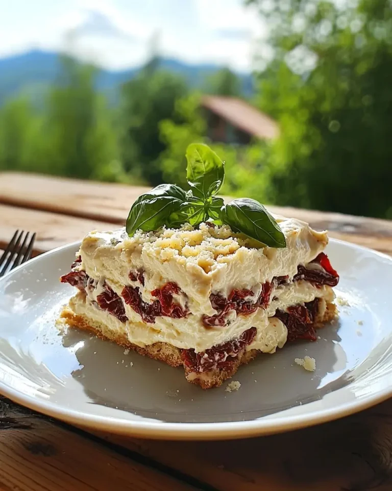 Tiramisu Salé aux Tomates Confites