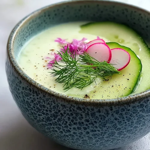 Velouté Glacé de Concombre et Pomme Verte Rafraîchissant 5 Velouté Glacé de Concombre et Pomme Verte