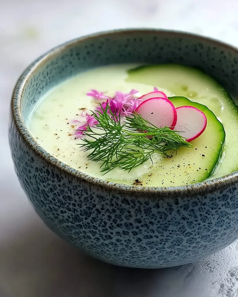 Velouté Glacé de Concombre et Pomme Verte