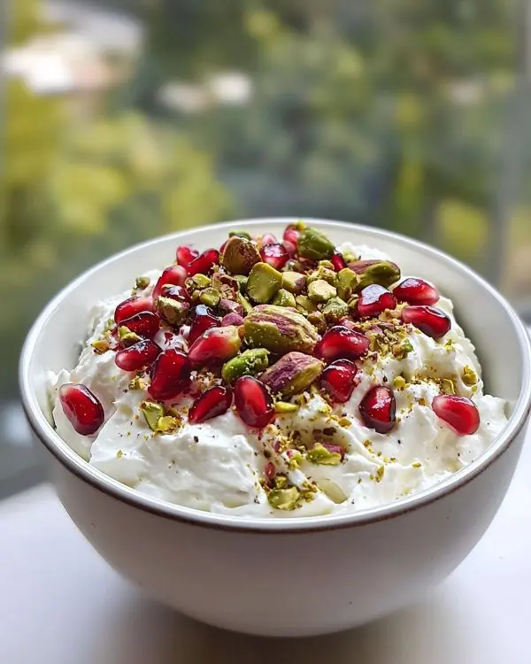 Crème de Feta Fouettée au Za'atar, Grenade & Pistaches
